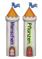 Vorschau - Unterrichtsreihen - Nomen - Tafelmaterial Nomentürme - märchenhafte Wortarten - Seite 1