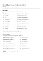 forhåndsvisning - Eternal Sunshine of the Spotless Mind (Arbeidsark til filmen på engelsk) - side 1