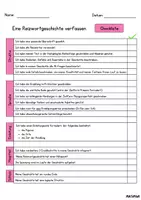 Vorschau - Arbeitsblätter - Reizwortgeschichte - Checkliste - Deckblatt
