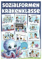 Vorschau - Lehrpläne/Lehrermaterial - Krakenklasse Klassentier Krake Sozialformen Tafelmaterial - Deckblatt