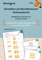 Vorschau - Arbeitsblätter - Multiplikation: Einmaleins mit dem Montessori Perlenmaterial - Deckblatt
