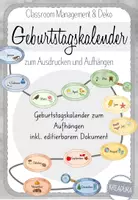 Vorschau - Bildkarten - Geburtstagskalender - Deckblatt