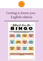 Vorschau - Arbeitsblätter - Getting to know you Bingo - English edition - Deckblatt