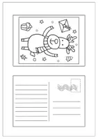 Vorschau - Arbeitsblätter - Weihnachten / Christmas Postkarten zum Ausmalen / Weihnachtspost schreiben / Weihnachtsgeschenk basteln - Seite 2