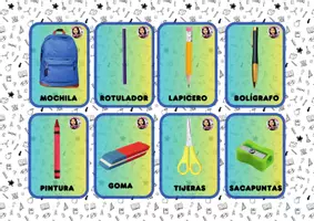 Vista previa - Juegos / Gamificación - RECUERDA MATERIAL ESCOLAR - MEMORIA - VOCABULARIO - LECTOESCRITURA - página 3