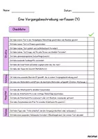 Vorschau - Arbeitsblätter - Vorgangsbeschreibung - Checkliste - Deckblatt