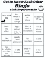 ดูตัวอย่าง - Get to Know Each Other Bingo - เกมบิงโก "รู้จักกัน" เริ่มต้นปีเรียนหรือผสมคลาสใหม่ด้วยเกม "รู้จักกัน"! - หน้า 2