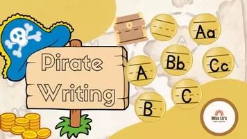 Vista previa - Tarjetas / Manipulativos - Pirates - Writing Station! - página 1