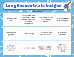 Vista previa - Juegos / Gamificación - Juego: Lee y Encuentra la Imágen - página 1