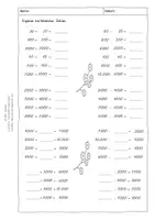 Vorschau - Arbeitsblätter - Rechnen mit Tausenderzahlen (auch interaktiv) - Deckblatt