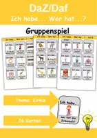 Vorschau - Arbeitsblätter - Materialpaket Spiele Zirkus - DaZ/DaF, Deutsch, Sachunterricht (Grundschule) - Seite 1