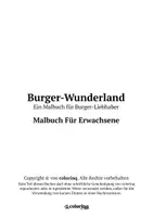 Vorschau - Arbeitsblätter - Burger-Wunderland ❂ Ausmalbilder (51 Malvorlagen) - Burger - Seite 1