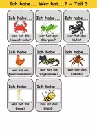 Vorschau - Arbeitsblätter - Ich habe, wer hat? (Haustiere) 1. Klasse Deutsch, DaZ/DaF - Wortschatz Förderung, Hörverstehen, Leseverstehen - Gruppenspiel - Seite 3