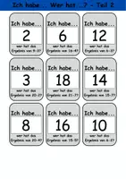 Vorschau - Arbeitsblätter - Ich habe, wer hat? (Subtraktion) Mathematik - Gruppenspiel - Seite 2