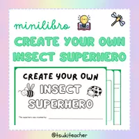 Vista previa - Manualidades / Dibujos para colorear - Minilibro: Create your own insect superhero. - Portada