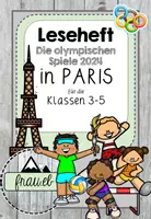 Vorschau - Arbeitsblätter - Leseheft zum sinnentnehmenden Lesen: olympische Spiele 2024 in Paris, Kl. 3/4 - Deckblatt