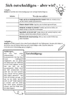 Vorschau - Arbeitsblätter - Eine Entschuldigung formulieren / Klasse 5 6 7 - Seite 3