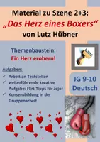 Vorschau - Arbeitsblätter - "Das Herz eines Boxers" (Lutz Hübner) Material zu Szene 2 + 3: Ein Herz erobern! - Deckblatt