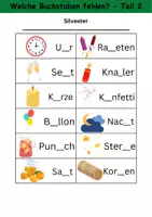 Vorschau - Arbeitsblätter - Welche Buchstaben fehlen? - 1. Klasse Deutsch Wörter, Buchstaben - Seite 2