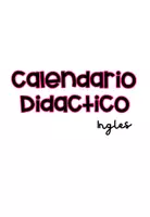 Vista previa - Tarjetas / Manipulativos - CALENDARIO DIDÁCTICO RUTINAS INGLES - página 1