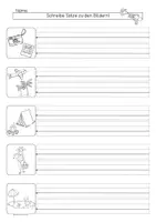 Vorschau - Arbeitsblätter - Sätze zu Bildern schreiben, Sommer, freies und kreatives Schreiben - Seite 2