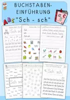Vorschau - Arbeitsblätter - Buchstabenkombination Sch, Buchstabeneinführung - Deckblatt