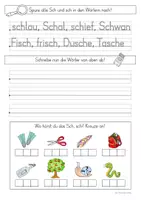 Vorschau - Arbeitsblätter - Buchstabenkombination Sch, Buchstabeneinführung - Seite 3