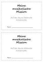Vorschau - Arbeitsblätter - Eine musikalische Mission oder Auf den Spuren berühmter Komponisten - ein interaktives Arbeitsheft - Deckblatt