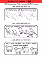 Vorschau - Arbeitsblätter - Lesen und malen Natur, Tiere, Wetter - DaZ/DaF, Deutsch, Kunst, rätsel - Seite 1