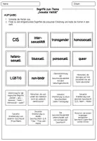 Vorschau - Arbeitsblätter - Begriffe zum Thema Sexuelle Vielfalt - Arbeitsblatt - Deckblatt