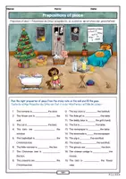 Vorschau - Arbeitsblätter - Prepositions of place • ABs + Musterlösung - Seite 1