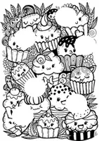 Vorschau - Arbeitsblätter - KUNST FÜR ZWISCHENDURCH: Lustige Cupcakes - Muster ergänzen - Seite 2
