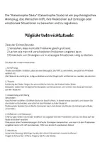 Vorschau - Stundenentwürfe - Katastrophen Skala - Emotionale Regulierung - Seite 1