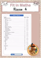 Vorschau - Arbeitsblätter - Mathe - Wiederholungsheft Klasse 3/4 - Deckblatt