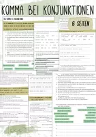Vorschau - Arbeitsblätter - Komma bei Konjunktionen - Kommasetzung üben - Deckblatt