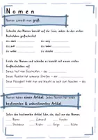 Vorschau - Arbeitsblätter - Die drei Wortarten - für die Grundschule - Seite 1
