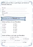 Vorschau - Arbeitsblätter - Die drei Wortarten - für die Grundschule - Seite 3