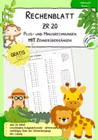Vorschau - Arbeitsblätter - Zehnerübergang im Zahlenraum 20 – FREEBIE | 1. Klasse - Deckblatt