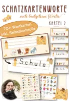 Vorschau - Aufgabenkarten - Schatzkartenworte 2 - Erste lautgetreue Worte mit Besonderheiten - Deckblatt