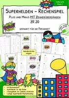 Vorschau - Stationenlernen - Zehnerübergang im Zahlenraum 20 – Lernspiel | 1. Klasse - Deckblatt