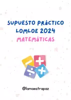 Vista previa - Unidades / Secuencias / Situaciones de Aprendizaje - SUPUESTO PRÁCTICO LOMLOE - MATEMÁTICAS - Portada