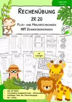 Vorschau - Arbeitsblätter - Zehnerübergang im Zahlenraum 20 – Miniheft | 1. Klasse - Deckblatt
