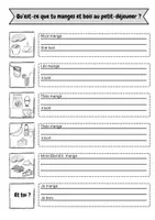Vorschau - Arbeitsblätter - Wortschatzarbeit - Au petit-déjeuner - manger et boire - Seite 1