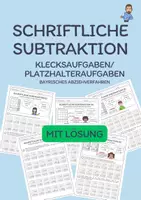 Vorschau - Arbeitsblätter - Schriftliche Subtraktion – Platzhalteraufgaben & Fehlerforscher im Paket - Seite 2