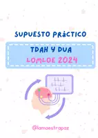 Vista previa - Para docentes: organización, planificación y formación - SUPUESTO PRACTICO - TDAH Y DUA - OPOSICIONES - Portada