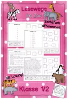 Vorschau - Arbeitsblätter - Lesewege - Im Zoo - Deckblatt