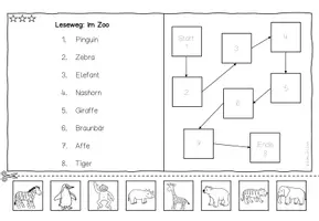Vorschau - Arbeitsblätter - Lesewege - Im Zoo - Seite 3