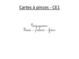 Aperçu - Apprentissages en autonomie - Cartes à pinces conjugaison présent - Page de couverture