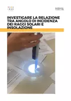 anteprima - Esperimenti - INVESTIGARE LA RELAZIONE TRA ANGOLO DI INCIDENZA DEI RAGGI SOLARI E INSOLAZIONE - Pagina di copertina