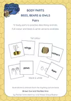 Vorschau - Stationenlernen - Bees, Bears & Owls: Body Parts Game of Pairs - Deckblatt